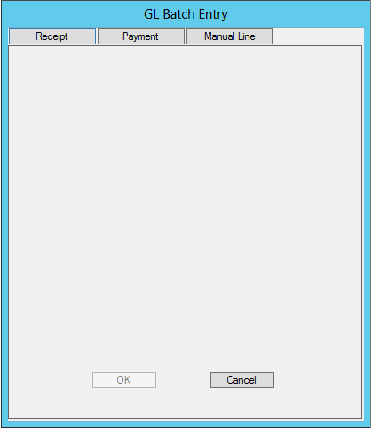 The GL Batch Entry Window