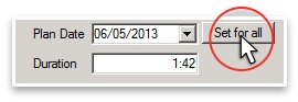 Set all tasks to the same date.